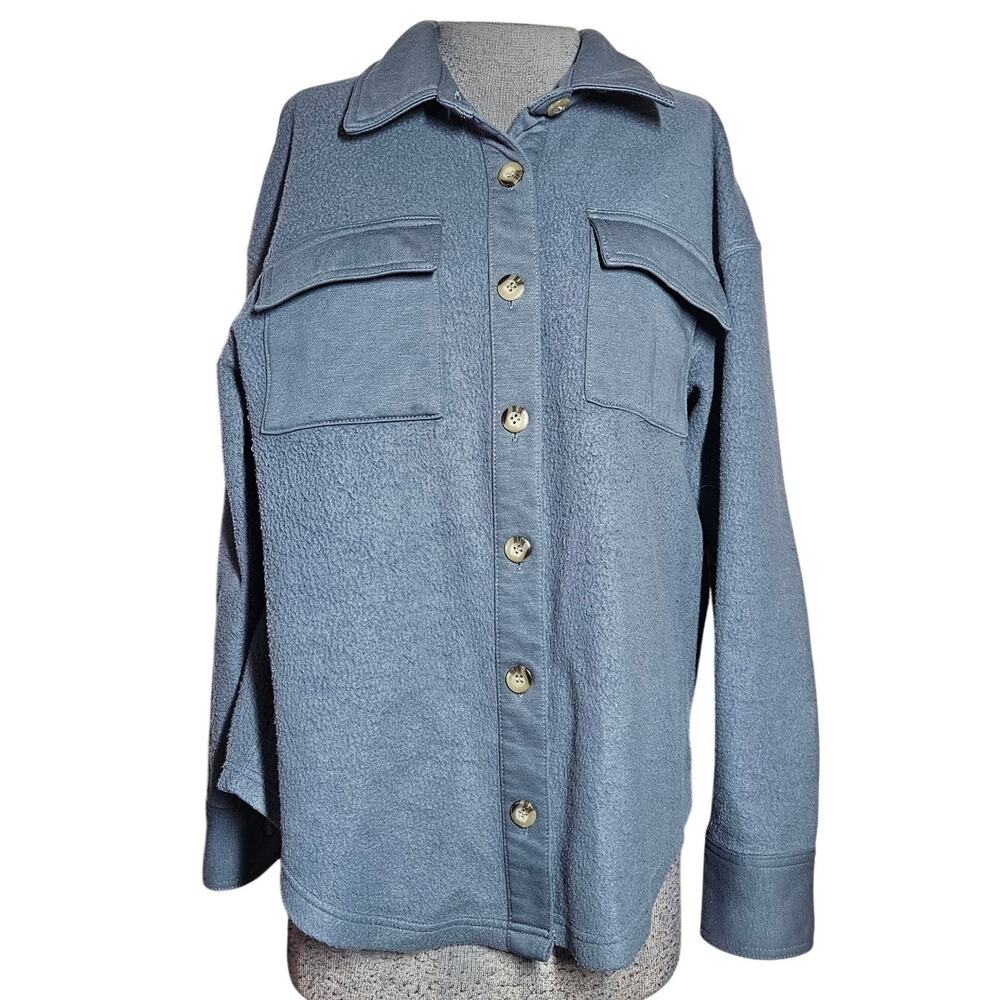 Steve Madden Gray Cotton Blend Shacket Size Large